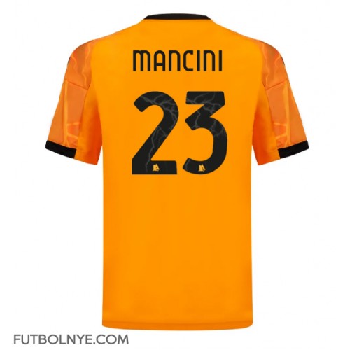 Camiseta AS Roma Gianluca Mancini #23 Visitante Equipación 2025-26 manga corta